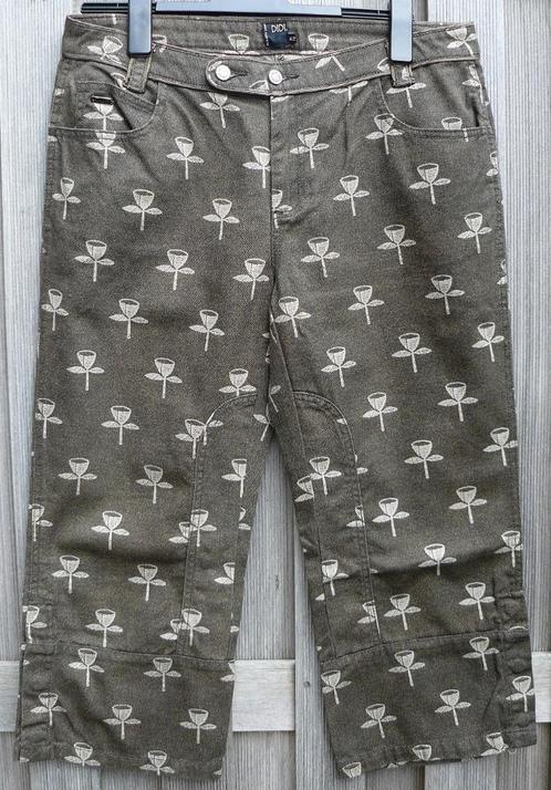 Didi ¾ broek van katoen met opdruk in bruin en beige maat 42, Kleding | Dames, Broeken en Pantalons, Zo goed als nieuw, Maat 42/44 (L)