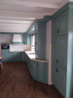 Massief houten landelijke Tulp keuken, Huis en Inrichting, Keuken | Complete keukens, Ophalen, Gebruikt, Hoekkeuken, Graniet of Steen