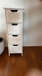 Ladekastje wit (voor bijv. badkamer, babykamer), Huis en Inrichting, Ophalen, Minder dan 50 cm, Gebruikt, 3 of 4 laden