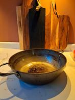 DeBuyer hapjespan wok, Huis en Inrichting, Keuken | Potten en Pannen, Gebruikt, Ophalen of Verzenden, Wok, Gietijzer