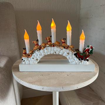 LED kaarsenbrug - kerstman met rendieren beschikbaar voor biedingen