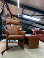 Nieuw Jori Aqua Fauteuil met hocker Bruin leer Design Stoel, Jori, Nieuw, Ophalen of Verzenden, Leolux Pode Evidence Cloak Harvink Artifort FSM De Sede