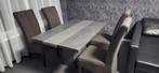 Eettafel met 6 stoelen - 140x90cm zgan, Ophalen