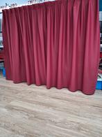 Bordeaux rode verduisterende gordijnen - 340cm breed, Gebruikt, 100 tot 150 cm, 150 tot 200 cm, Ophalen of Verzenden