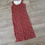 lange jurk rood panter print mt S, Kleding | Dames, Jurken, Ophalen of Verzenden, Zo goed als nieuw, Maat 36 (S), Rood