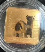 3 dollar Canada goud geplateerd Sterling zilveren munt Otter, Zilver, Ophalen of Verzenden, Losse munt, Noord-Amerika