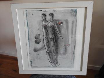 Litho - 2 vrouwen - Gesigneerd Bert van Kol beschikbaar voor biedingen