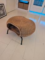 Rotan voetenbankje / bijzettafel (Ikea - GAMLEHULT), Scandinavisch, Ophalen of Verzenden, Zo goed als nieuw, 50 tot 75 cm