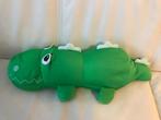 Groene Krokodil Crocodile kussen voor kinderkamer 55 cm, Nieuw, Groen, Cilindervormig, Verzenden