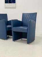 Leren stoelen / eetkamerstoel / stoel, Blauw, Leer, Ophalen