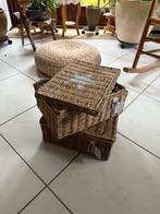 Rotan opbergmandje met deksel, Huis en Inrichting, Woonaccessoires | Krantenbakken en Lectuurbakken, Ophalen of Verzenden, Nieuw