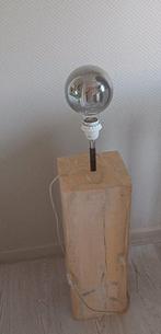 Houten Lampvoet Brecht Greywash 60cm, Gebruikt, 50 tot 75 cm, Ophalen of Verzenden, Landelijk