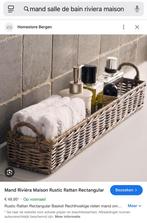 Rustic Rattan Rectangular Basket riveira, Ophalen of Verzenden, Zo goed als nieuw, Rond, Riet