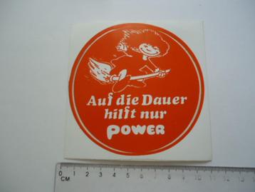 sticker oud AUF DIE DAUER hilft nur POWER strip heks retro beschikbaar voor biedingen