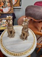 Set mooie tyger kandelaars, Antiek en Kunst, Ophalen of Verzenden, Ovaal, Minder dan 50 cm