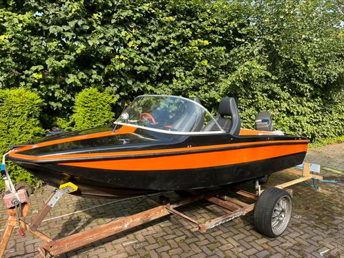 Fletcher speedboot met 40pk autolube, carplay, trailer izgs, Watersport en Boten, Speedboten, Zo goed als nieuw, 3 tot 6 meter