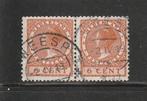 kortebalkstempel WEESP 3 op paartje nvph 178, Postzegels en Munten, Postzegels | Nederland, Ophalen of Verzenden, T/m 1940, Gestempeld