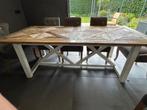 Riviera Maison eettafel Chateau Chassigny met 8 stoelen, Huis en Inrichting, Tafels | Eettafels, Gebruikt, 100 tot 150 cm, 200 cm of meer