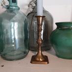 Vintage messing kandelaar, Ophalen, Zo goed als nieuw, Brons of Koper, Minder dan 25 cm