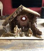 kerststal 39x20x28 kunnen lampjes in, Diversen, Kerst, Ophalen of Verzenden, Zo goed als nieuw