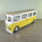 24166 Toonbank Minibar Bus Mangohout Metaal 2,25 m, Huis en Inrichting, Ophalen, 15 tot 25 flessen, Nieuw, Metaal