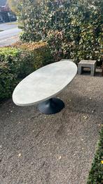 Eetkamertafel  ovaal betonlook tafel 197 lang    95 breed, Ophalen of Verzenden, Zo goed als nieuw