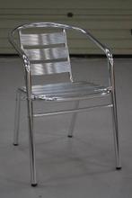 3 aluminium terrasstoelen tuinstoelen stapelbaar €99.-, Ophalen, Zo goed als nieuw