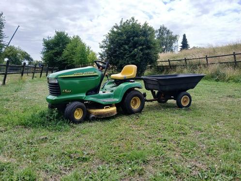 John Deere LT 133 zitmaaier. Mei 2025 onderhoudsbeurt gehad., Tuin en Terras, Zitmaaiers, Gebruikt, 90 tot 120 cm, Elektrische starter