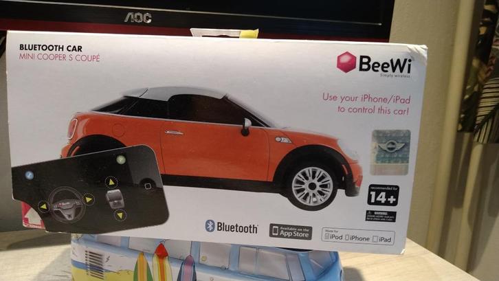 BeeWi Mini Cooper S Coupé RC Bluetooth App nieuw 1:24, Hobby en Vrije tijd, Modelbouw | Radiografisch | Auto's, Nieuw, Auto onroad