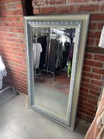 Grote vintage facet spiegel in brocante lijst, Huis en Inrichting, Woonaccessoires | Spiegels, 75 tot 100 cm, 100 tot 150 cm, Gebruikt
