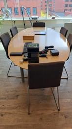 Ovale tafel + 6 stoelen, Ophalen, Gebruikt, Modern, 6 tot 8 stoelen