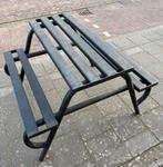 Picknicktafel volledig van ijzer, Ophalen, Gebruikt, Vierkant, Staal