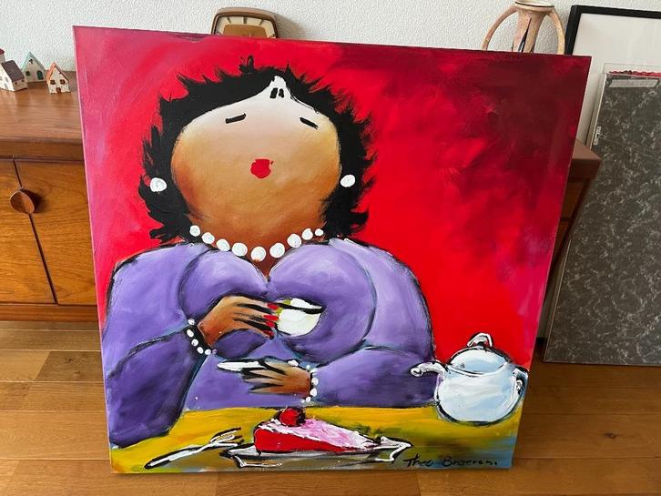 Theo Broeren - Acryl op doek - Esther - Schilderij -, Antiek en Kunst, Kunst | Schilderijen | Modern, Ophalen