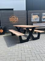 Picknicktafel douglas staal&hout aanbieding op=op, Nieuw, Rechthoekig, Ophalen