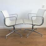 2 Wit Vitra Herman Miller stoel Vintage EA107 EA 107, Ophalen, Gebruikt, Wit, Leer