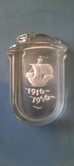 presse papier met afbeelding boot 1916-1956, Antiek en Kunst, Antiek | Glas en Kristal, Ophalen of Verzenden