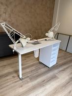 nageltafel met afzuiger + ladeblok + 2 professionele lampen, Ophalen of Verzenden, Zo goed als nieuw