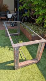 Industriële Stalen tuintafel onderstel 198 bij 78, Ophalen, Gebruikt, Rechthoekig, Metaal