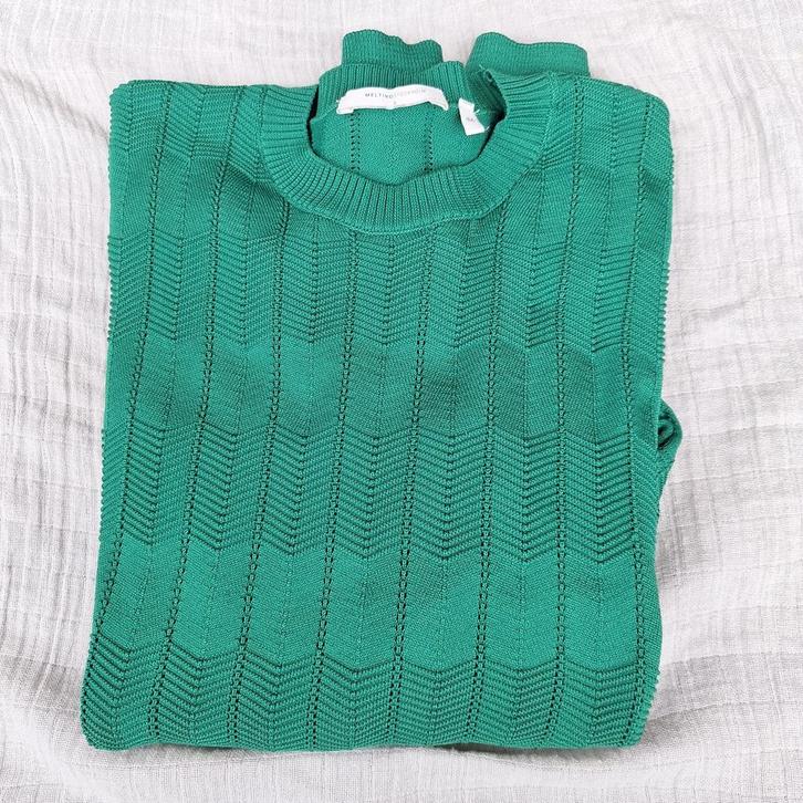 Groen gebreide dunne trui, Melting Stockholm, mt S, zgan!, Kleding | Dames, Truien en Vesten, Zo goed als nieuw, Maat 36 (S), Groen