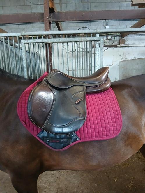 Ikonic springzadel 17.5 inch, Dieren en Toebehoren, Paarden en Pony's | Zadels, Zo goed als nieuw, Springen, Ophalen of Verzenden