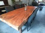 Suar houten tafel 280cm lang 10cm dik!, Ophalen, 200 cm of meer, 50 tot 100 cm, Zo goed als nieuw