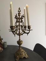 Antieke kaarsen standaard brons kandelaar vintage frans, Antiek en Kunst, Antiek | Kandelaars, Ophalen of Verzenden, Koper of Brons
