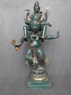 Bronzen beeld van Shiva die op de heilige buffel/IND van Nan, Antiek en Kunst, Ophalen of Verzenden
