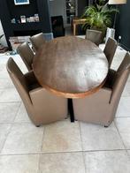 6 eetkamer stoelen design W.Schillig, Huis en Inrichting, Stoelen, Ophalen, Gebruikt, Design, Leer