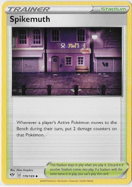 Darkness Ablaze,  Spikemuth [uncommon] 170/189, Hobby en Vrije tijd, Verzamelkaartspellen | Pokémon, Nieuw, Losse kaart, Ophalen of Verzenden