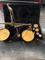Antieke messing balansweegschaal met gewichtenset 0,2g – 20g, Antiek en Kunst, Antiek | Gereedschap en Instrumenten, Ophalen of Verzenden