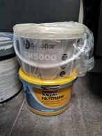 Polystyreen Lijm - 1 volle en 2 aangebroken emmers, Doe-het-zelf en Verbouw, Ophalen, Wit
