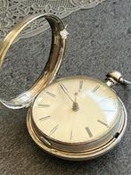 Groot en zwaar zilveren zakhorloge, Antiek en Kunst, Antiek | Goud en Zilver, Ophalen of Verzenden