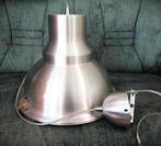 Industriële ronde stalen RVS hanglamp grote model., Huis en Inrichting, Lampen | Hanglampen, Ophalen of Verzenden, Zo goed als nieuw