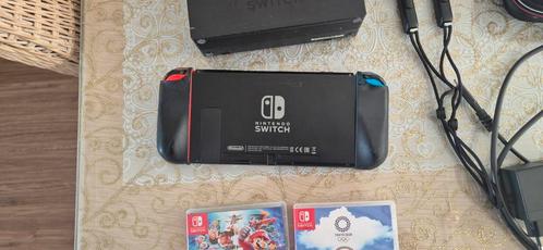 Switch V2 2019, Spelcomputers en Games, Spelcomputers | Nintendo Switch, Zo goed als nieuw, Switch 2019 Upgrade, Met 2 controllers